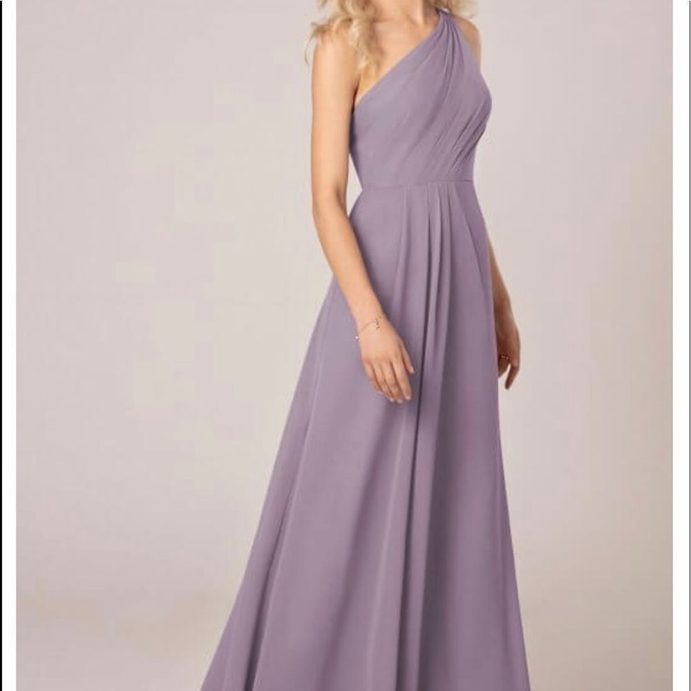 🆕 SORELLA VITA Dusty Lavender Purple one shoulder bridesmaid prom dress 12 NWT